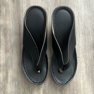 Black Leather Sandals